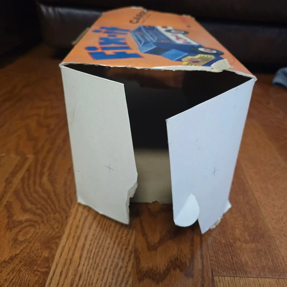 Vintage Ideal Fix-It Carry-All Truck‎ Yellow Red Polyethylene Toy 1950s 1960s